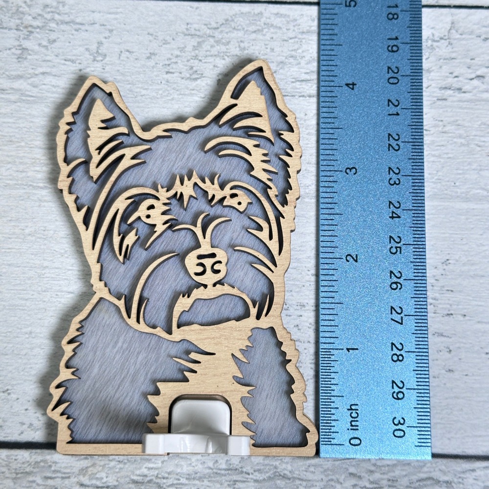 Westie Yorkie Terrier‎ Dog Wooden Night Light Handmade NEW Highland Terrier - Picture 3 of 6